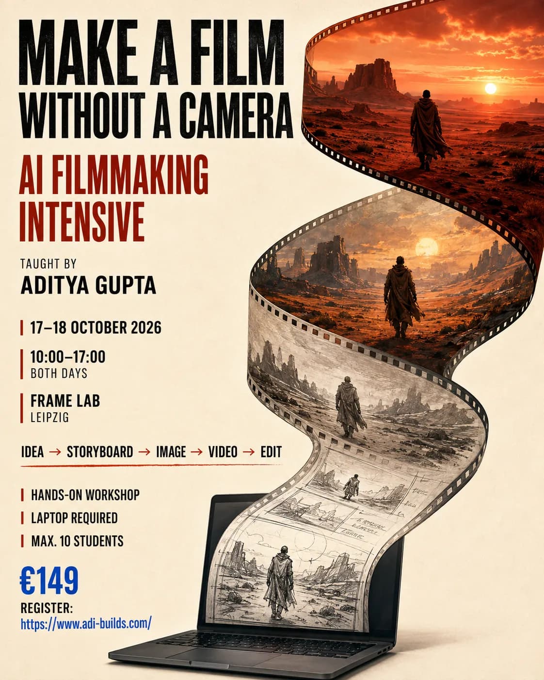 Make a Film Without a Camera, AI filmmaking intensive